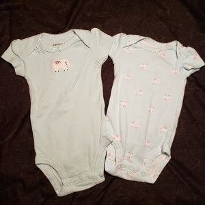 🛍❄NWOT / 2 piece lot / Carter's Elephant Onesies